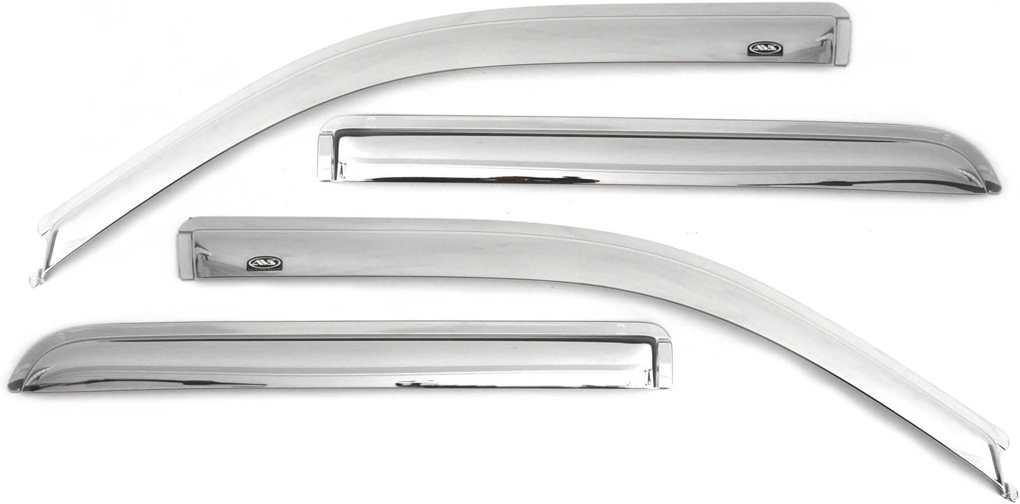 Auto Ventshade [AVS] Low Profile Ventvisor | Matte Black, 4 pc | 774075 | Fits 2019 - 2022 Chevrolet/GMC Silverado/Sierra 1500, 2020 - 2022 Silverado/Sierra 2500 HD/3500 HD Crew Cab