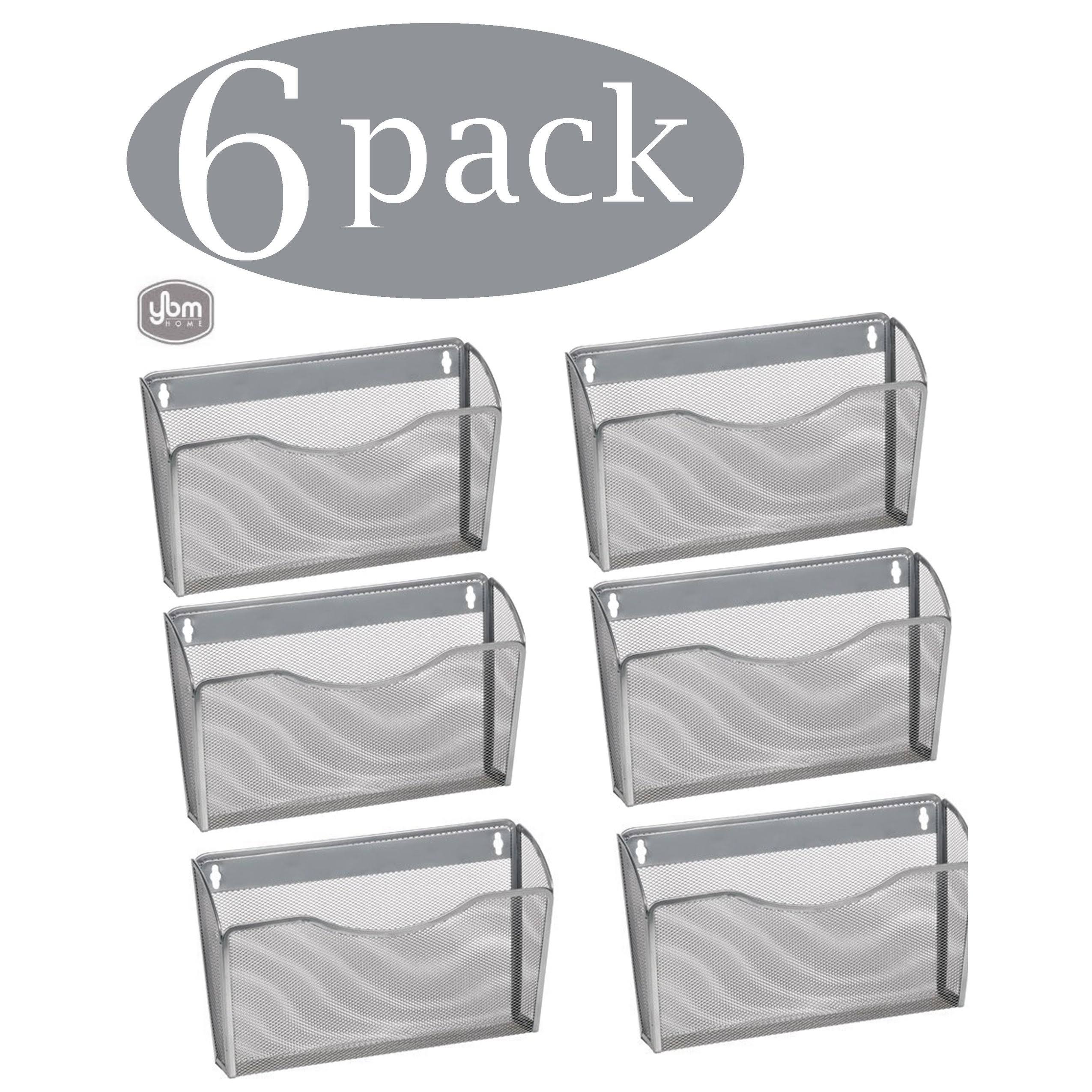 YBM Home Inc. Magazine Racks Silver - Silver Mesh Wall Pocket