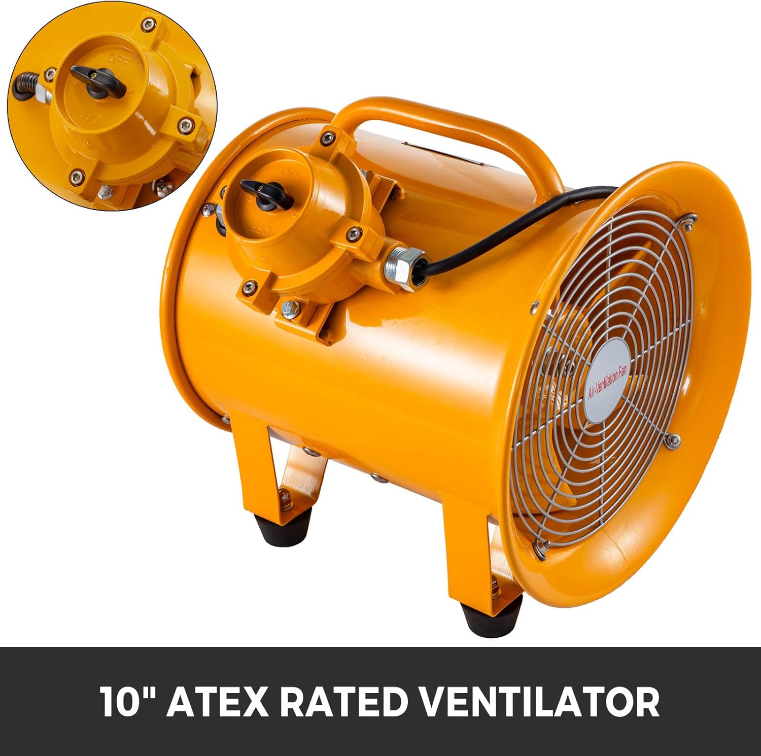 Mophorn Explosion Proof Fan 10 Inch(250mm) Utility Blower 350W Explosion Proof Ventilator 110V 60HZ Speed 3450 RPM for Extraction and Ventilation in Potentially Explosive Environments