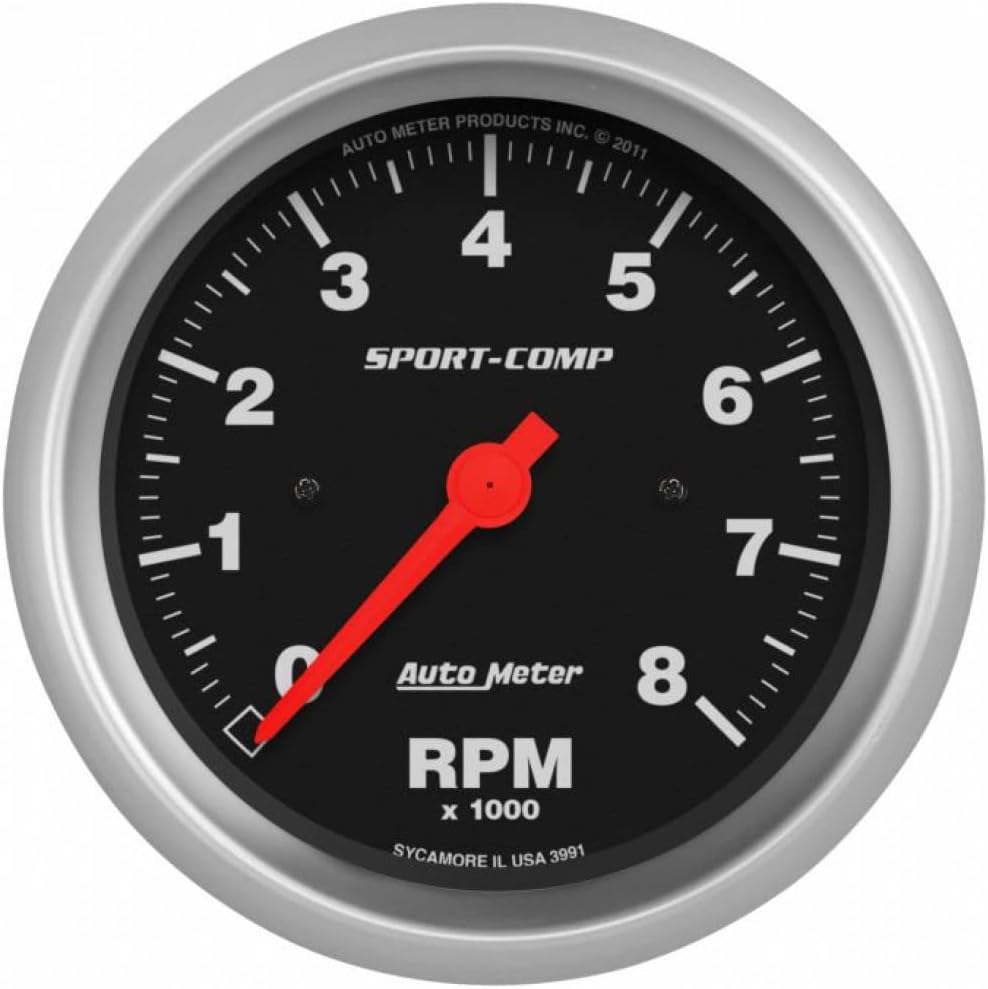 AutoMeter Sport-Comp Electronic In Dash Tach 3-3/8 inch | 8000 RPM