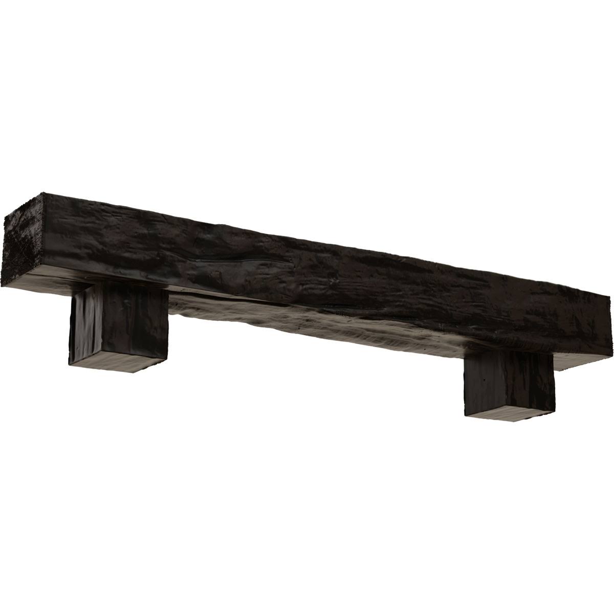 4x22H x 4x22D x 36x22W Riverwood Faux Wood Fireplace Mantel Kit w/ Alamo Corbels, Premium Walnut