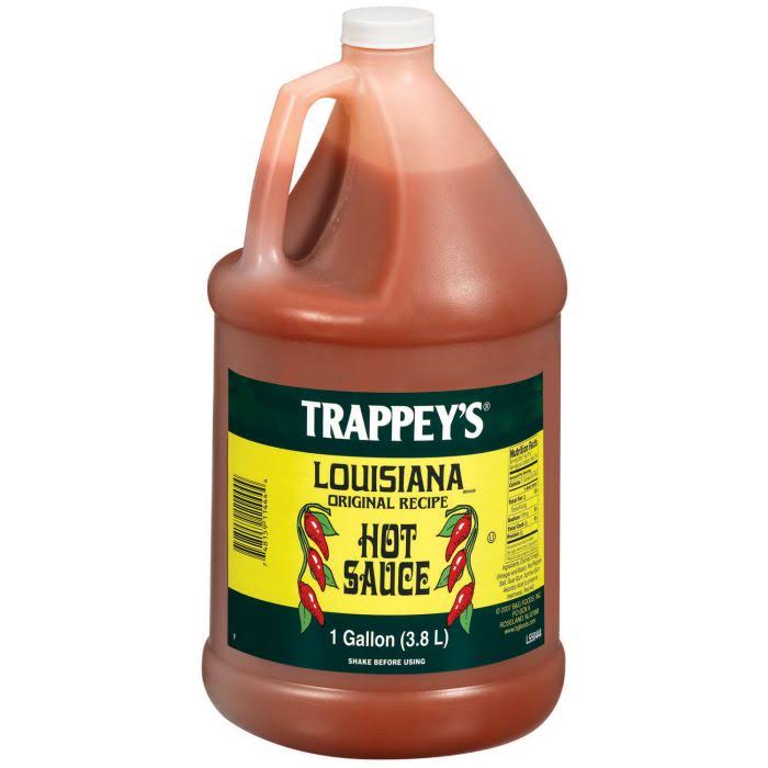 Trappey Lousiana Hot Sauce Plastic, 1 Gallon (4 Pack)
