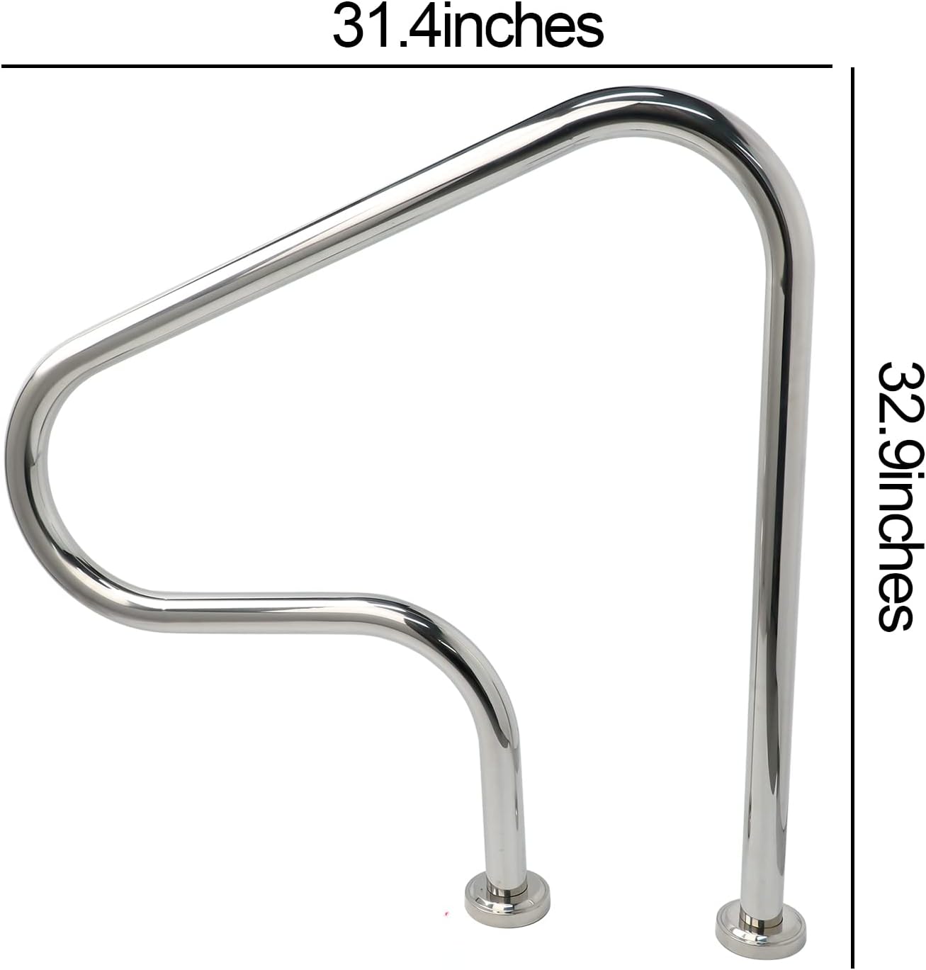 Frantie Swimming Pool Handrail for Inground Pools, 32