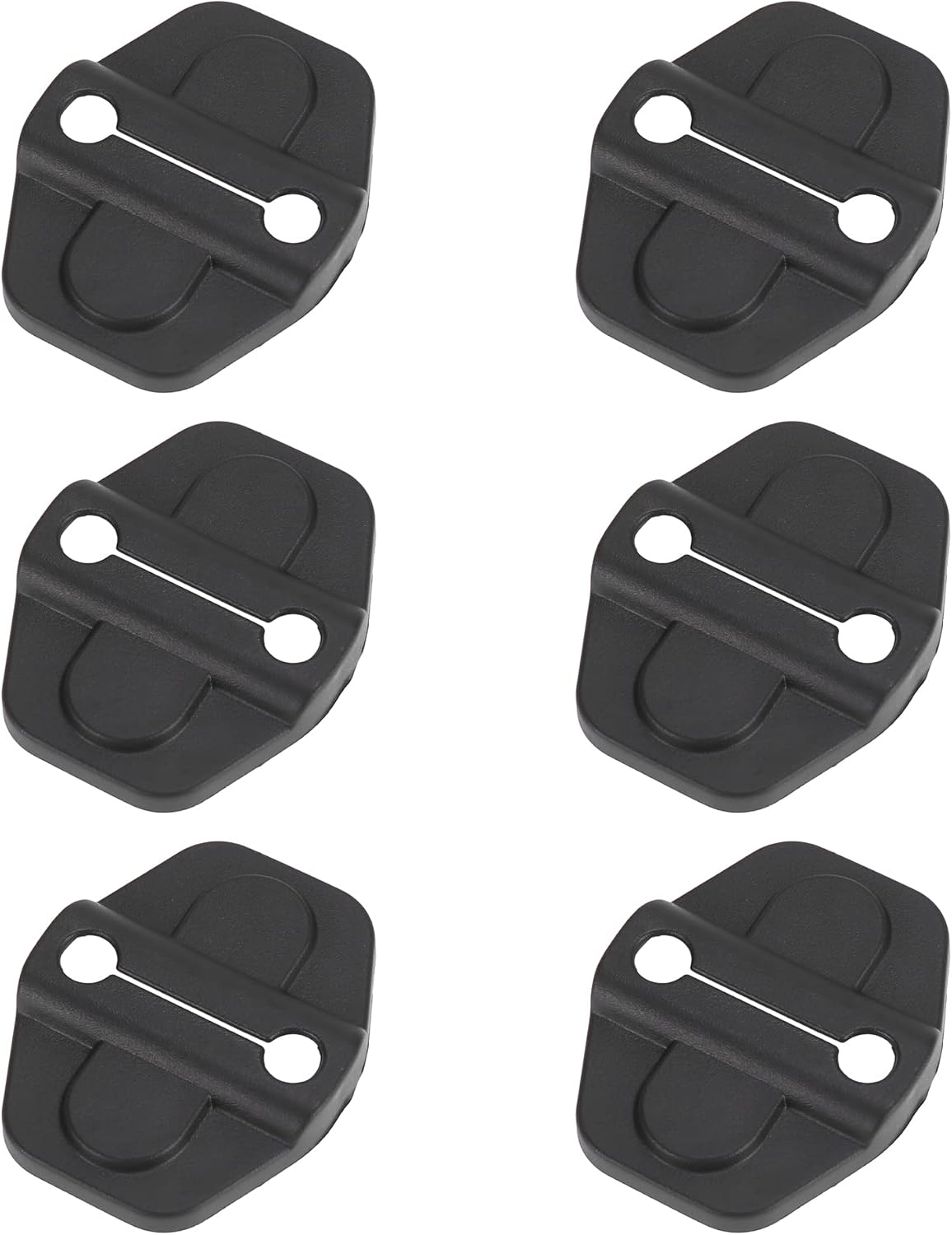 X AUTOHAUX 6pcs ABS Door Lock Cover Buckle Decor Trim for Jeep Wrangler JL 2018-2021 Door Lock Decoration Cover Sticker Parts Accessories
