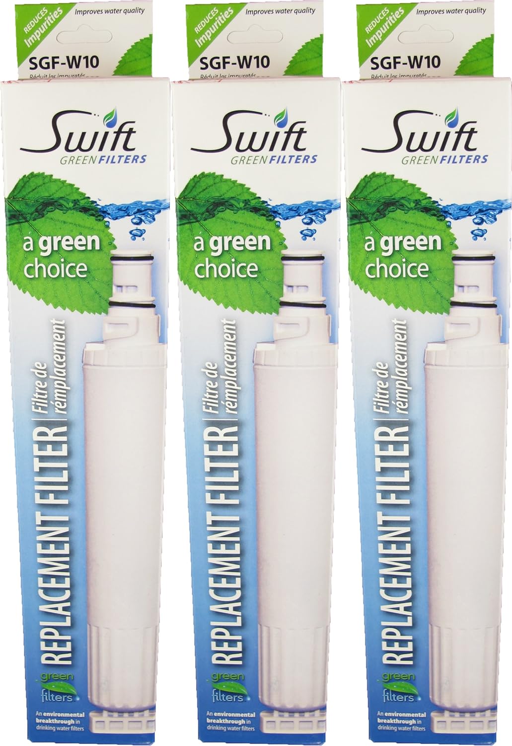 Swift Green Filters SGF-W10-3 Refrigerator Water Filter, 3-Pack