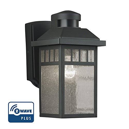 Portfolio Outdoor Z-Wave Plus Motion Sensor Security Wall Light 220 Degrees Black