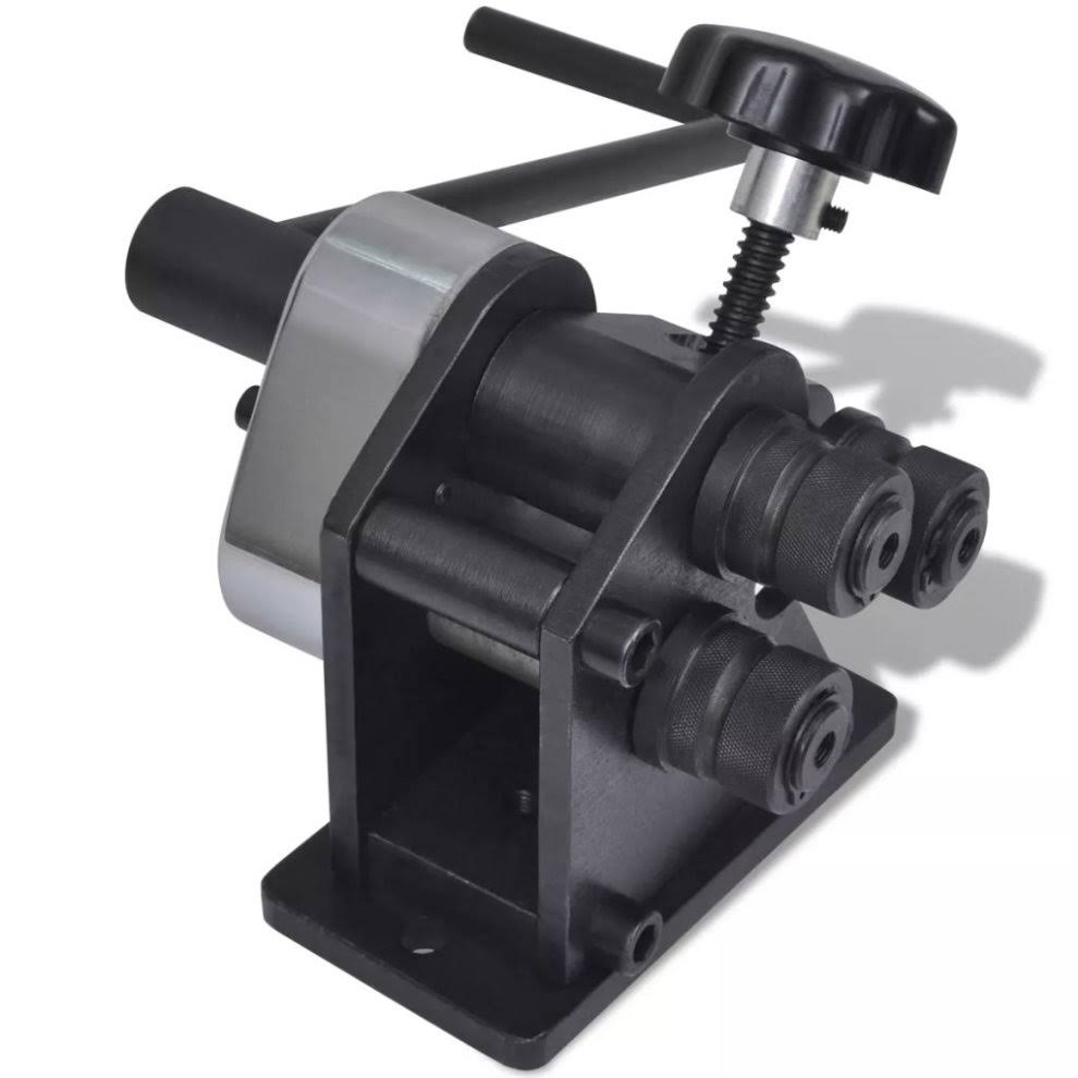 vidaXL Manual Roll Bending Machine Cast Iron Workbench Rolling Bender Tool 141317