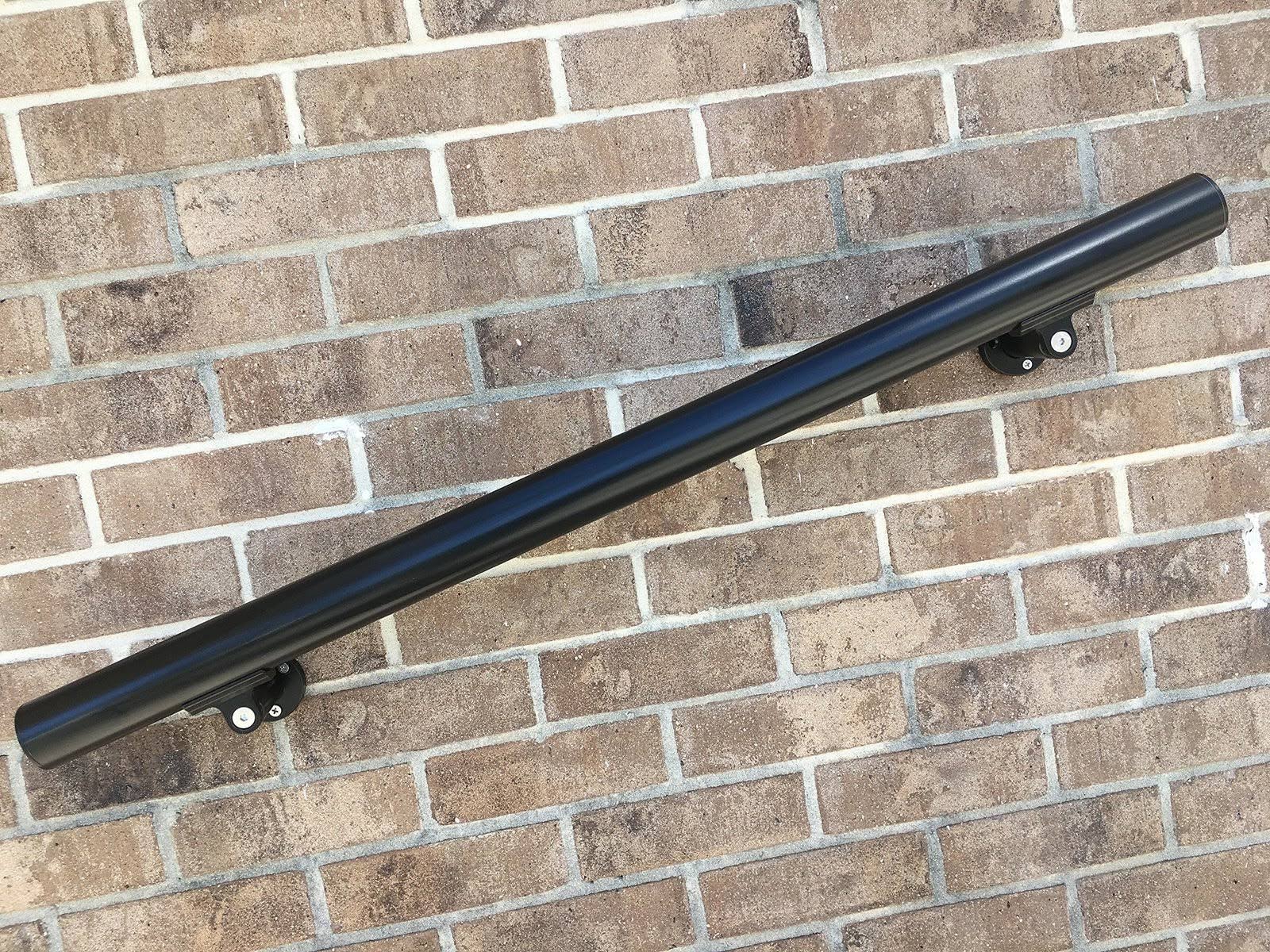 B52 Black Handrail Aluminum Stairs Kit 9 ft and 1.97x22Diameter
