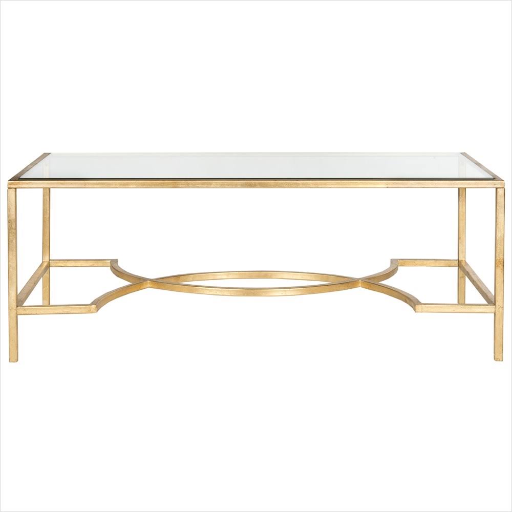 Safavieh Inga Coffee Table - Silver/Black Glass