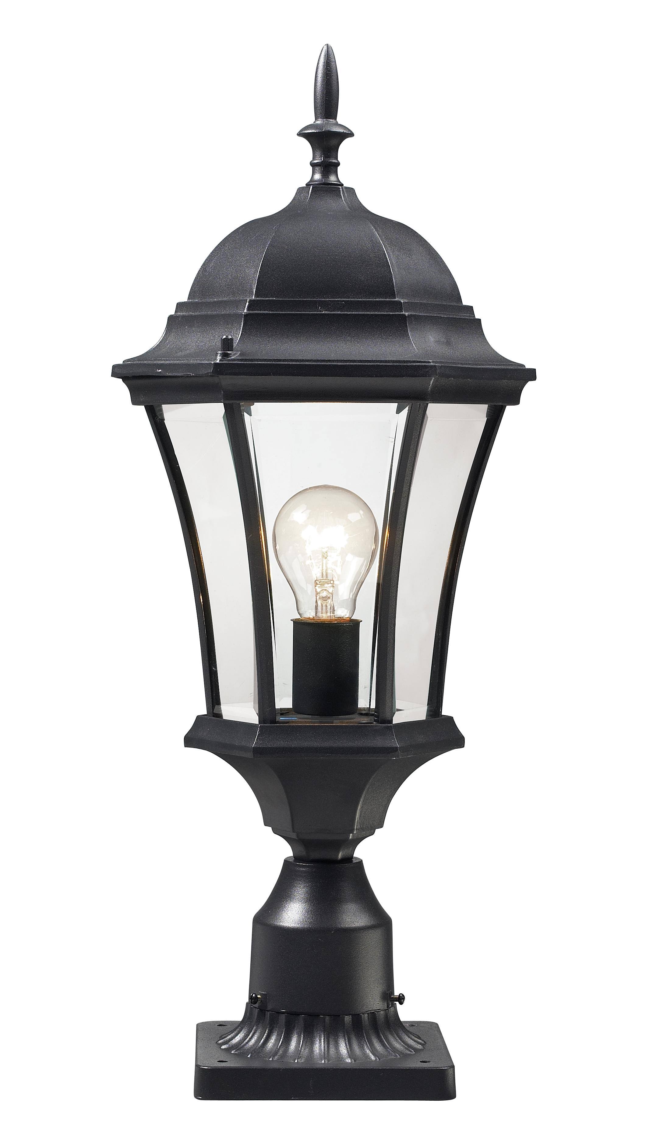 Z Lite 522PHM-BK-PM Wakefield Outdoor Post Light - Black