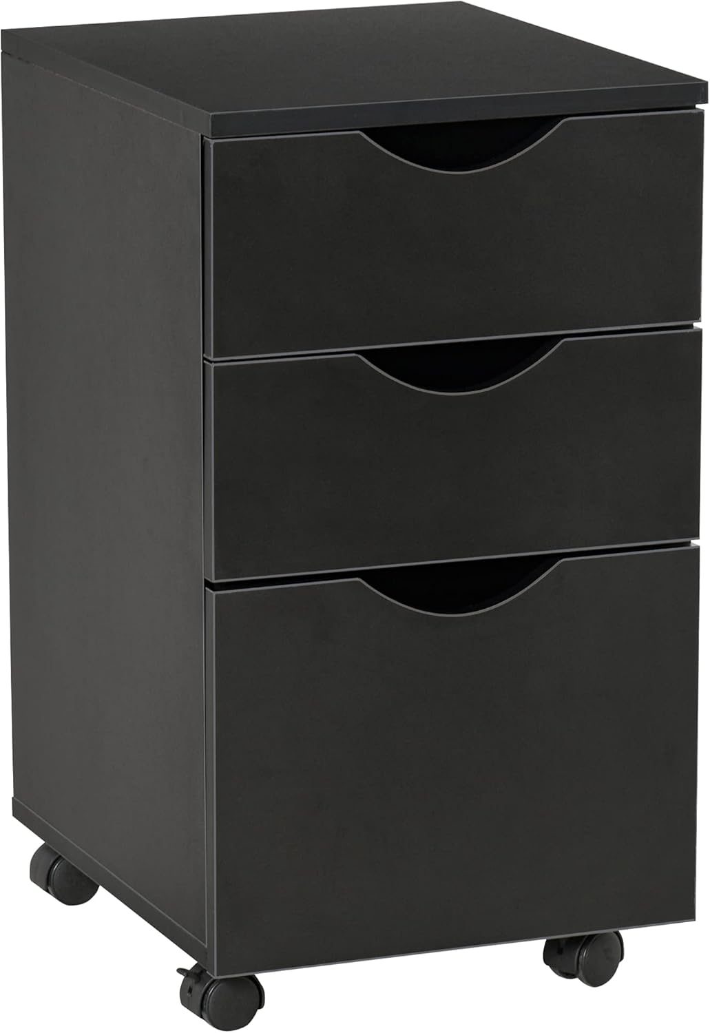 HOMCOM 3 Drawer File Cabinet, Rolling Vertical A4 Paper Letter Binder, 14