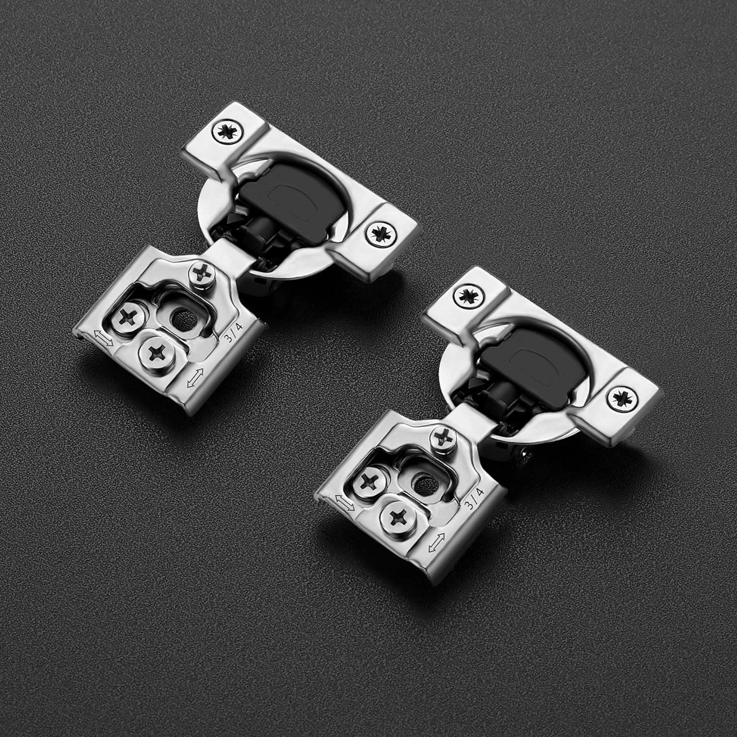 Ravinte 50 Pack 25 Pairs 3/4 inch Overlay Soft Close Hinges for Kitchen Cabinet Hinges Satin Nickel Hidden Hinges Stainless Steel Concealed Hinge self Closing Pack of 2