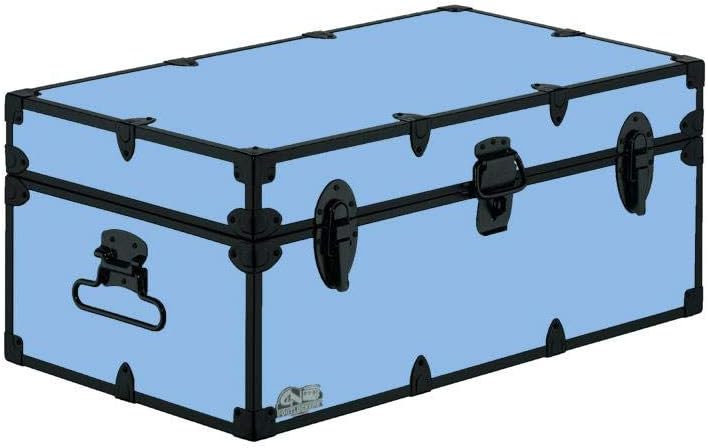 C&N Footlockers Camp Trunk Footlocker - Happy Camper with Black Trim 32 x 18 x 13.5 Inches