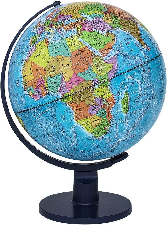 Waypoint Geographic Light Up Globe for Kids - Scout 12” Desk Classroom Decorative Illuminated Globe with Stand, More Than 4000 Names, Places - Current World Globe Pack of 2