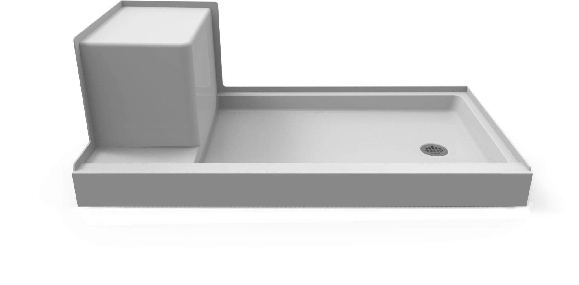 Jacuzzi CAS6030SRXXXX Catalina 60x22 W x 30x22 D Shower Base with Single Threshold White