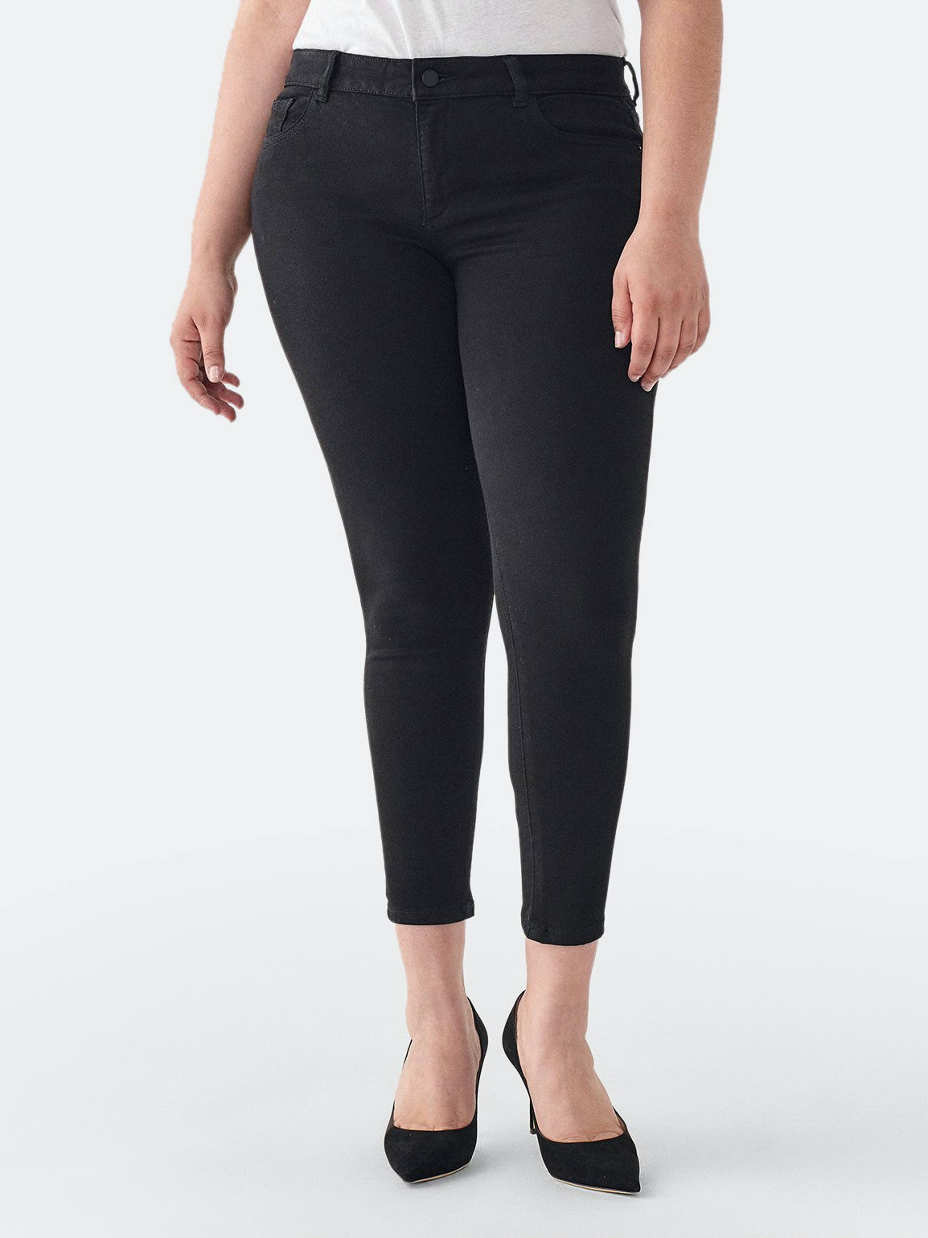 Dl1961 Florence Skinny Mid Rise Instasculpt Crop - Black - 34