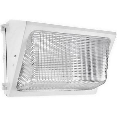 RAB WP2H150QTW/PC Wallpack 150W MH qt HPF Glass Lens + Lamp + 120V PC White