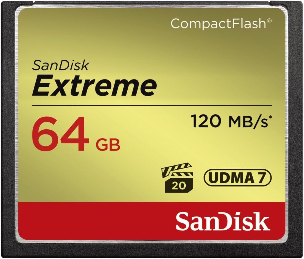 SanDisk 64GB Extreme CompactFlash Memory Card UDMA 7 Speed Up To 120MB/s - SDCFXSB-064G-G46 Pack of 2