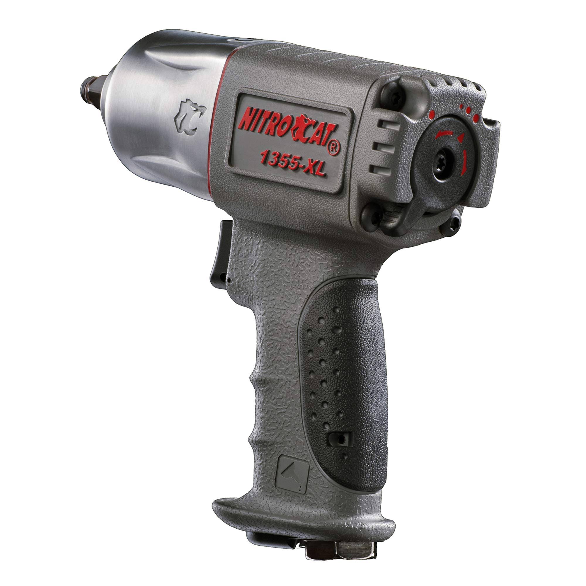 Nitrocat 1355-xl 3/8-Inch Composite Air Impact Wrench with Twin Hammer