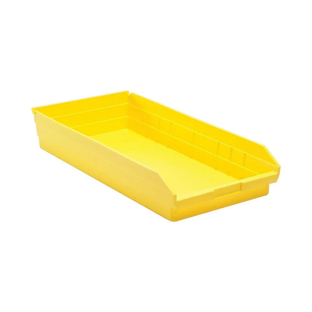 Quantum Economy Shelf Bin 23-5/8x22Lx 11-1/8x22Wx 4x22H Yellow Pack of 6