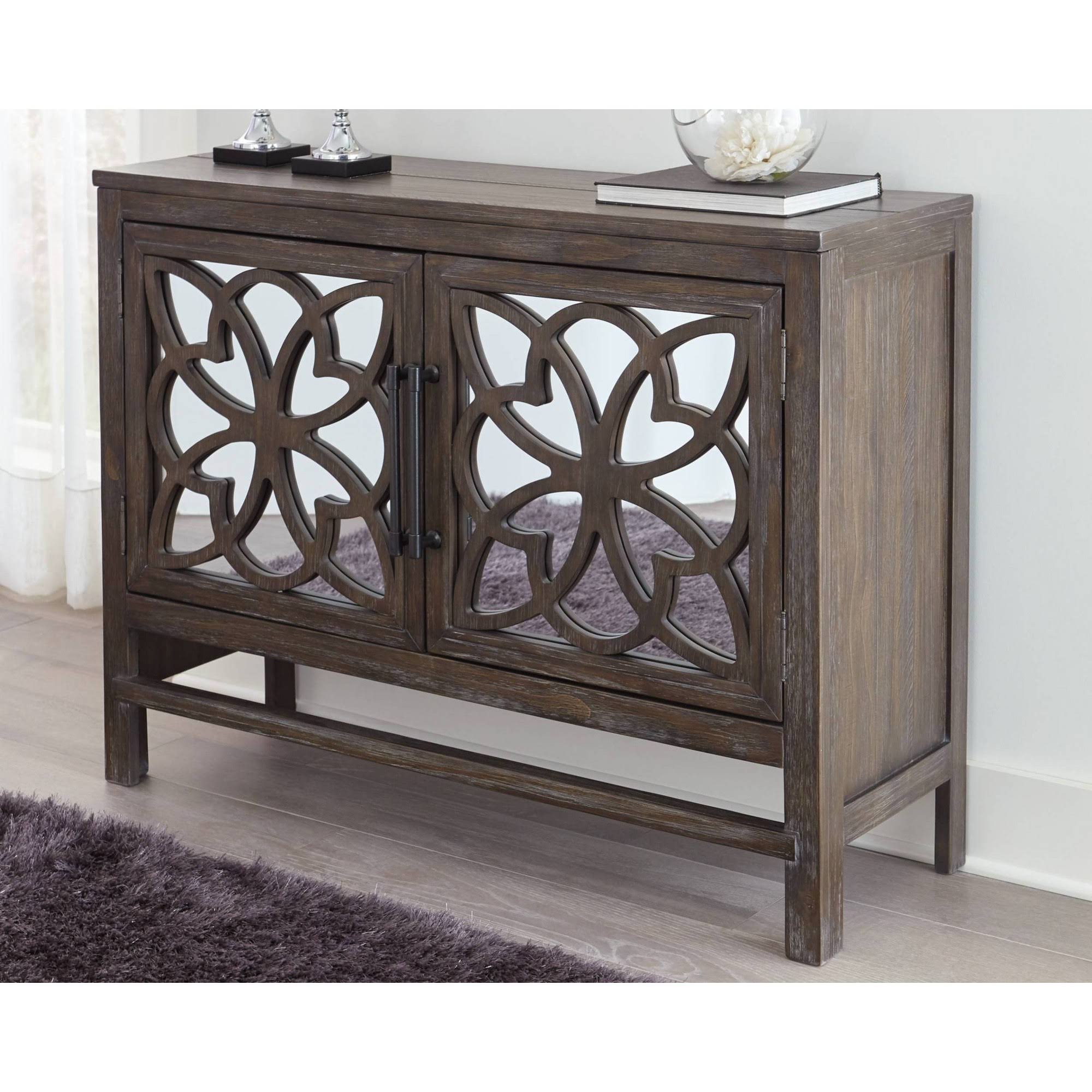 Ashley Furniture Alvaton Accent Cabinet - Antique Brown