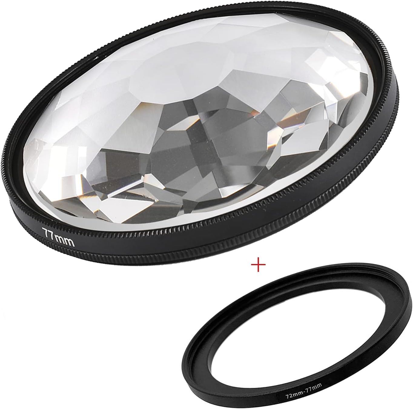 SAKUINER Prism Glasses Kaleidoscope Prism 77mm Change The Number of Subjects Photography Prism Filter Accessories Pack of 2