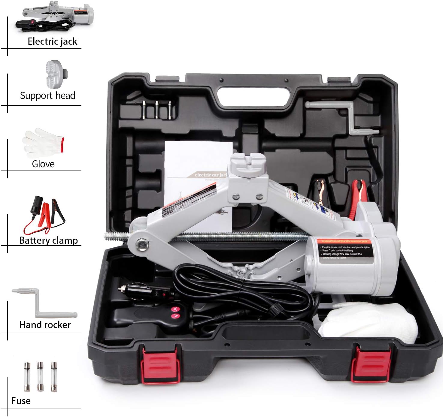 STANDTALL Electric Car Jack Car Floor Jack 2 Ton All-in-one Automatic 12v Scissor Lift Jack Car Repair Tool for Sedans Pack of 2