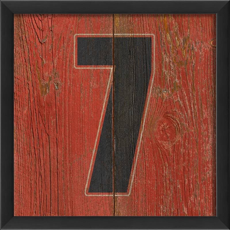 The Artwork Factory Number Seven Framed Textual Art