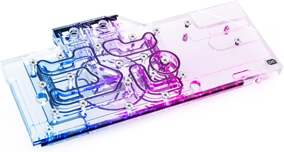 Alphacool Eisblock Aurora GPX-A GPU Water Block & Backplate, RX 6800 XT/6900 XT (Gaming OC), Nickel/Plexi