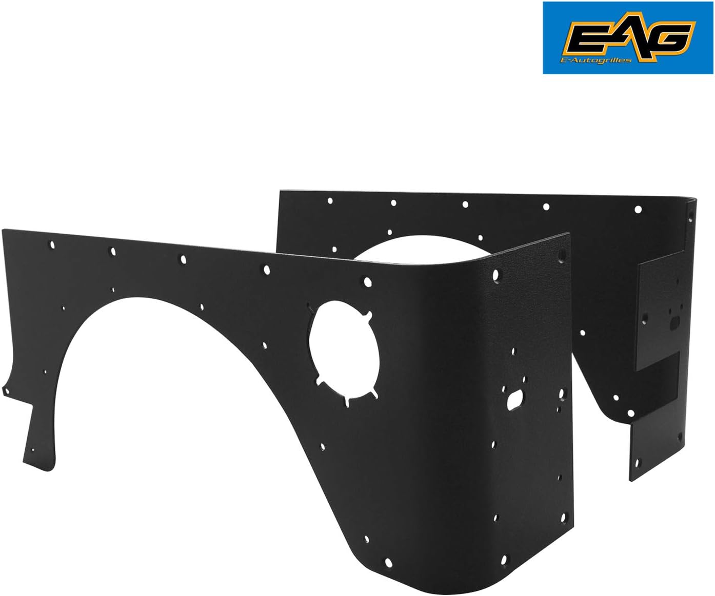 EAG Off Road Black Textured Rear Corner Rocker Guard Fit for 97-06 Wrangler TJ