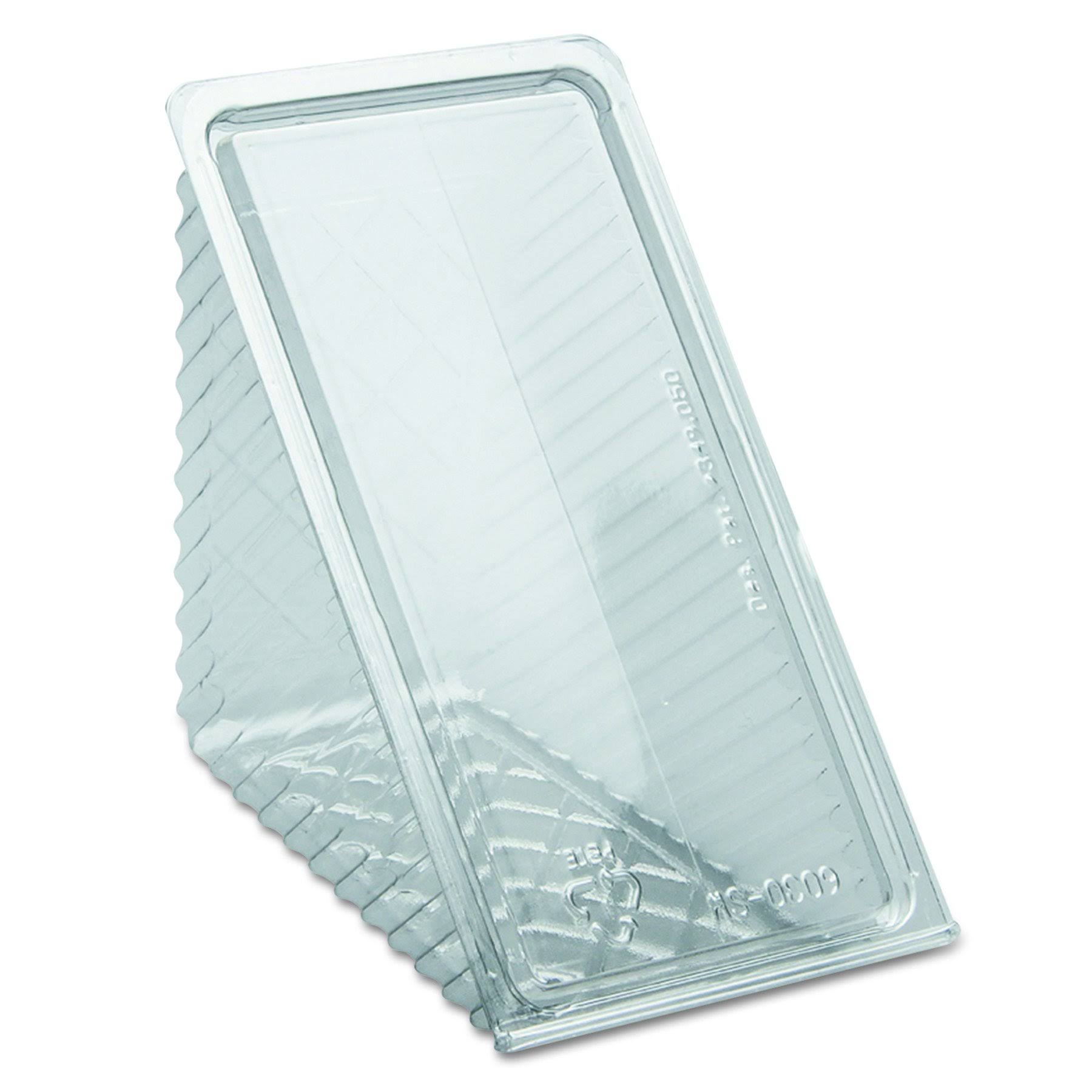 Pactiv Hinged Lid Sandwich Wedges Plastic Clear 6 1/2 x 3 x 3 1/4 85/pk 3 PK/CT