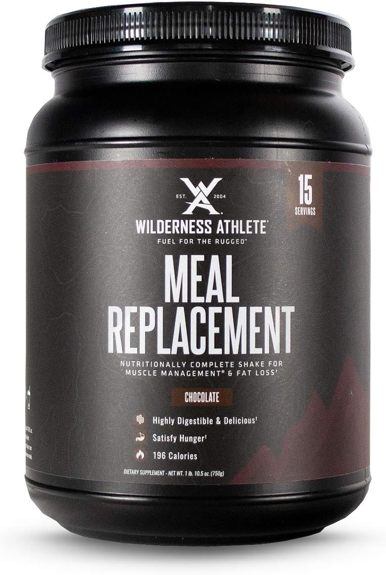 Wilderness Athlete Meal Replacement and Recovery Shake, Chocolate, 15.7 oz Pack of 2
