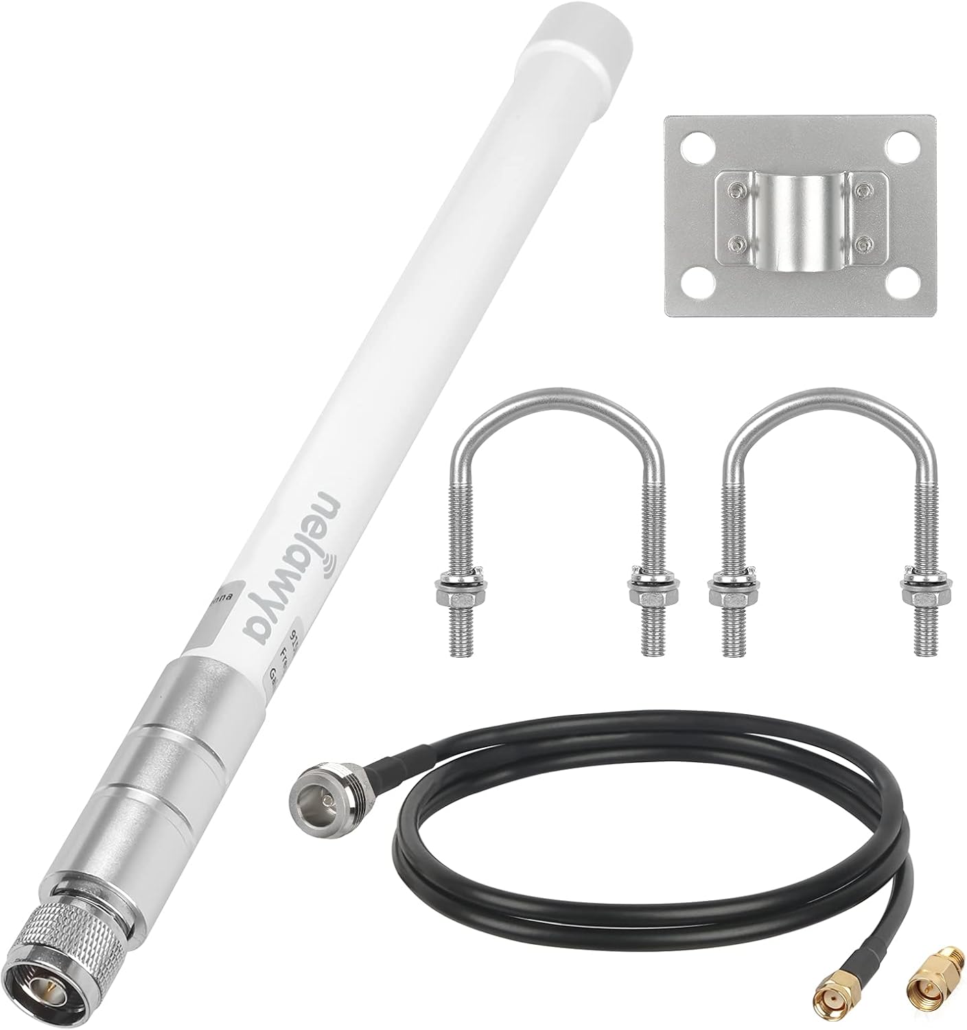 Nelawya 5.8dBi LoRa Antenna N Type Male LoRawan Antenna for RAK MNTD V2 Nebra Bobcat Sensecap Helium Hotspot Miners Grey Pack of 2