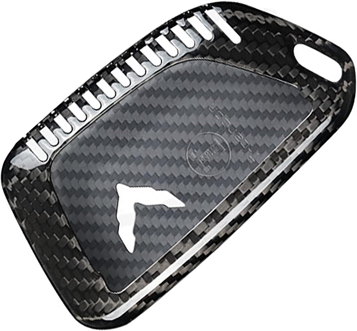 Kwak's Car Carbon Fiber Key Fob Case Cover Compatible with Chevrolet Corvette C8 2020 2021 2022 Key Protector Shells Case Accessories(Black-Type A)