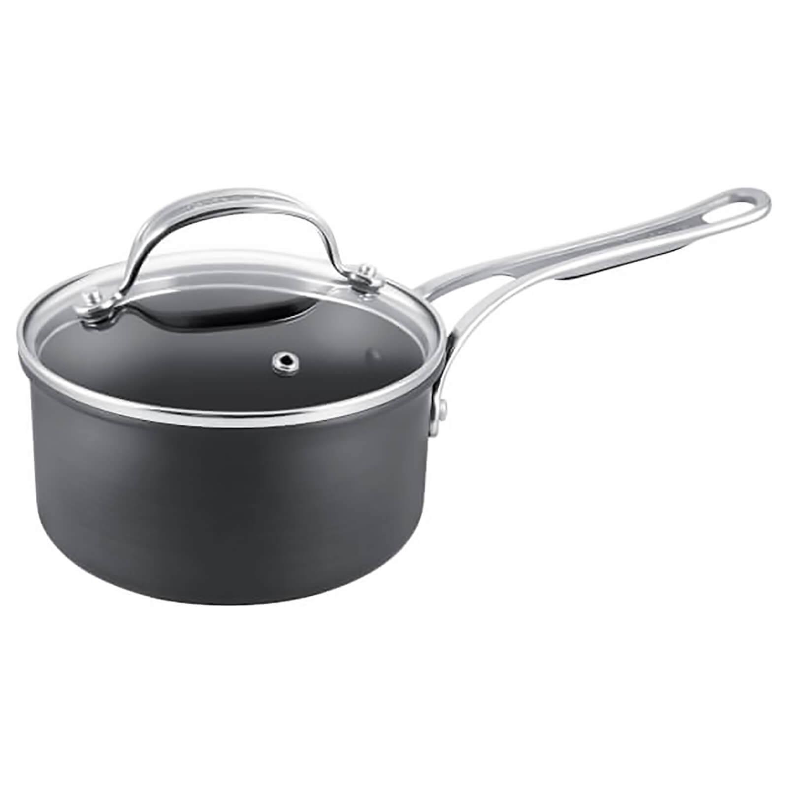 Tefal Jamie Oliver Hard Anodised Premium Series Saucepan u0026 Lid,Black