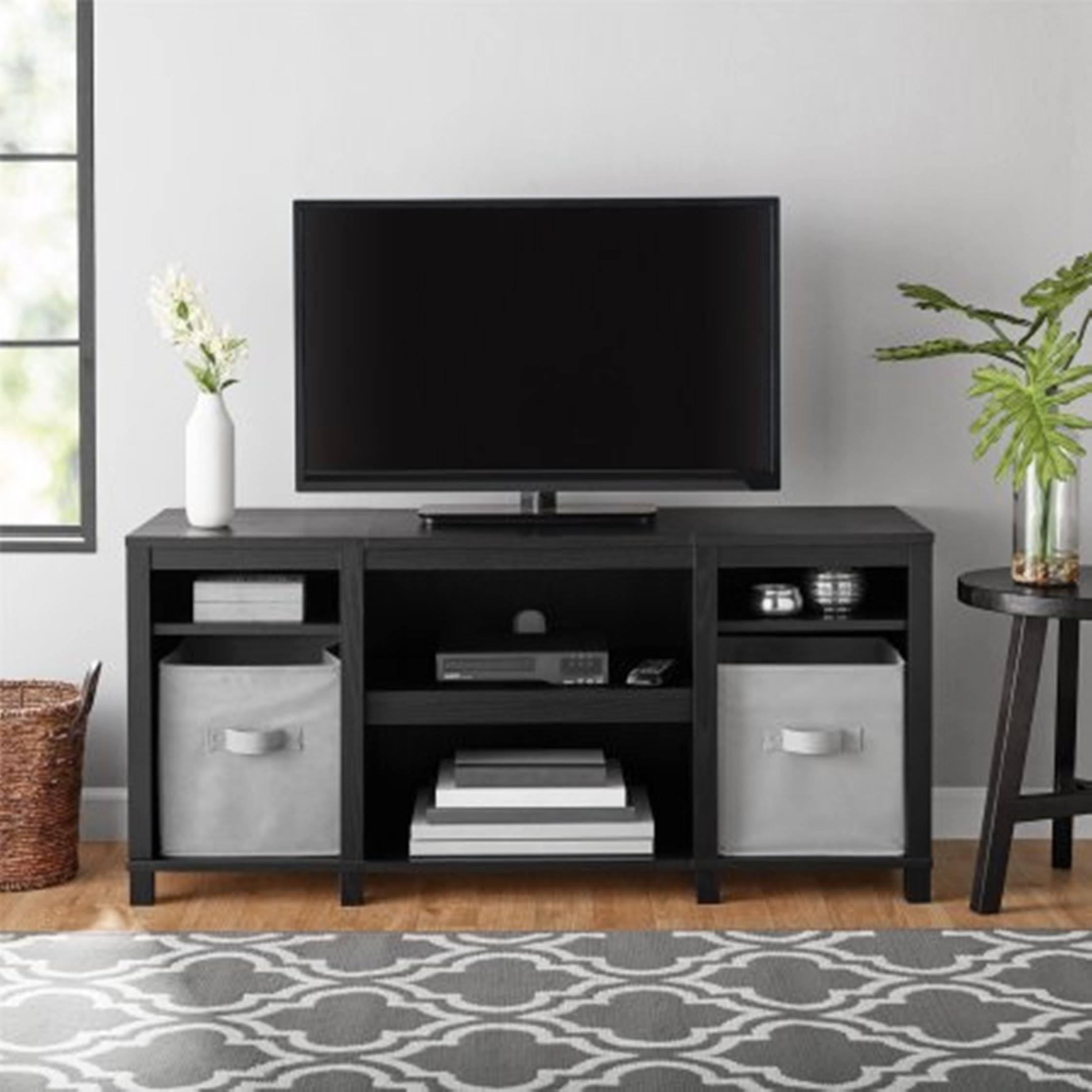 Mainstays Parsons Cubby TV Stand for TVs Up to 50 inch, Black