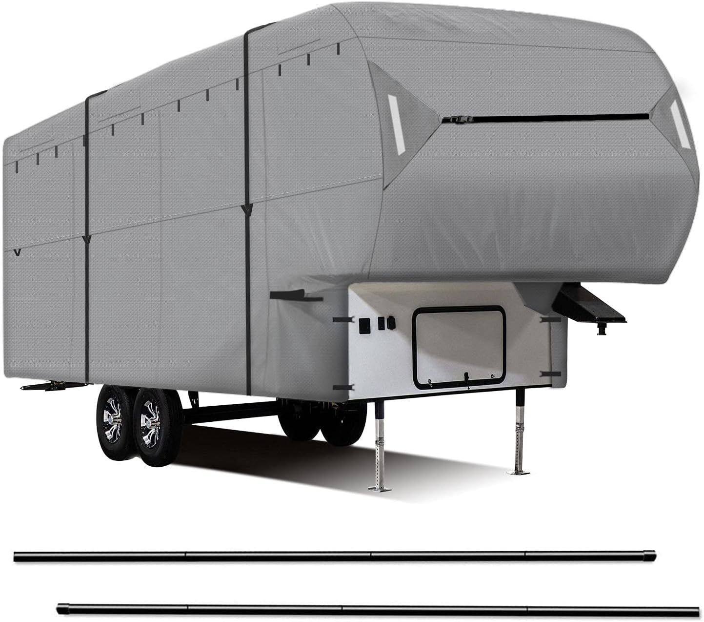 Leader Accessories Windproof 5th Wheel RV Cover Fits 33'-37' Motorhome RV Outdoor Protect Camper Cover