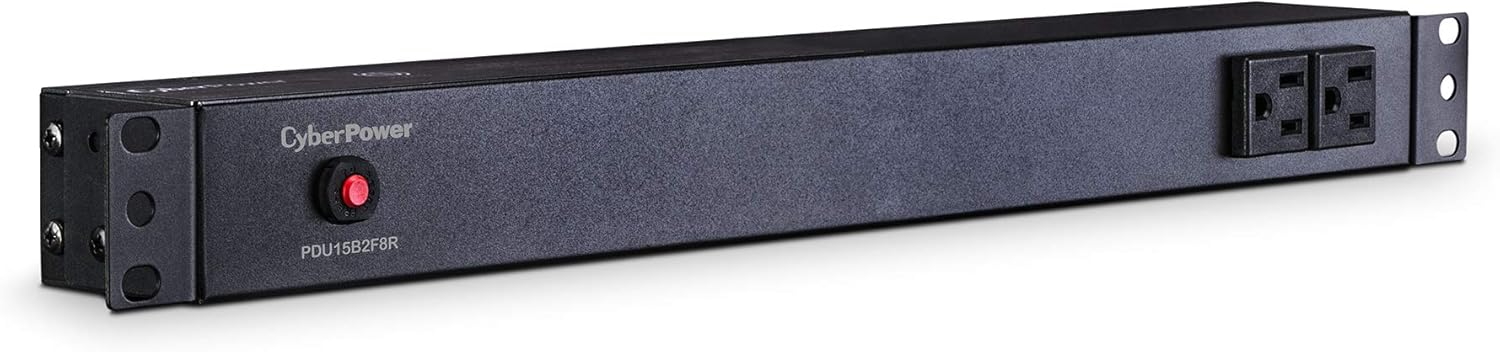 CyberPower PDU15B2F8R Basic PDU, 100-125V/15A, 10 Outlets, 1U Rackmount Pack of 2