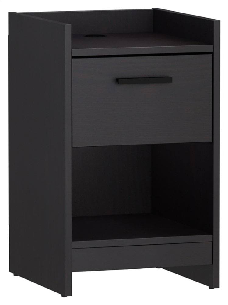 Homestar Central Park 1 Drawer Nightstand Black