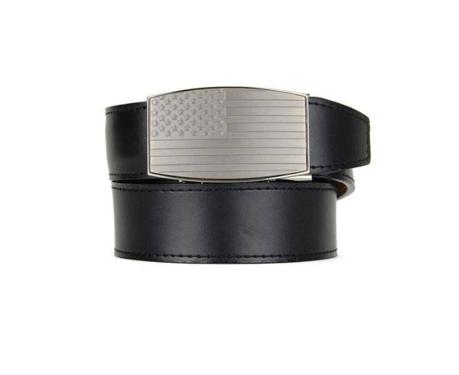 Nexbelt USA Heritage Embossed Pewter Aston Black EDC Belt PCS1286
