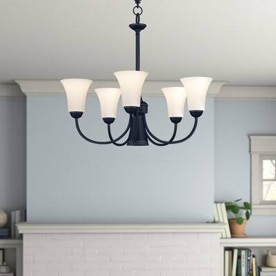 Hendrix 6 - Light Unique Classic Chandelier Andover Mills Finish: Black
