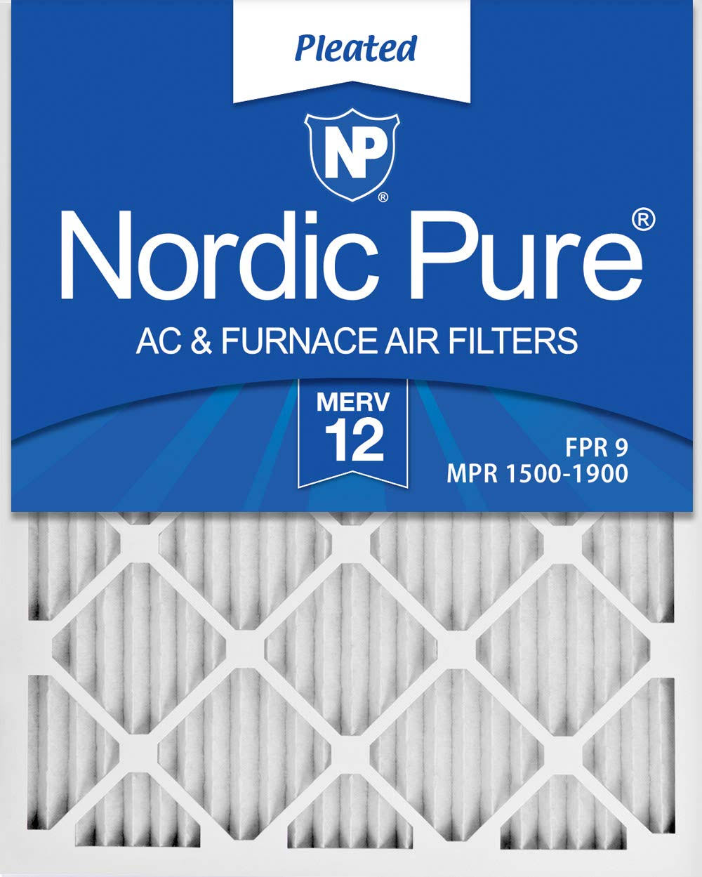 Nordic Pure 18x20x1 MERV 12 Pleated AC Furnace Air Filters 12 Pack