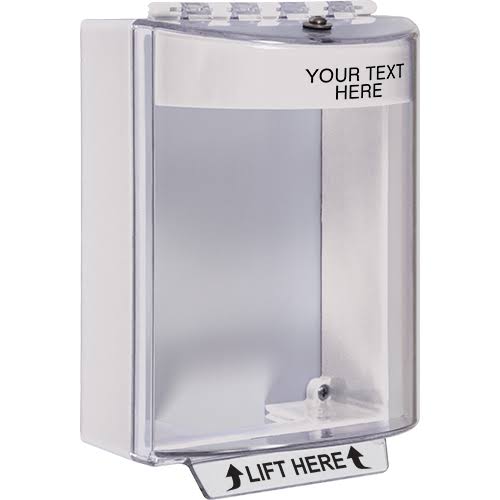 STI-13210CW STI Universal Stopper Without Horn, Surface Mount, Custom Label