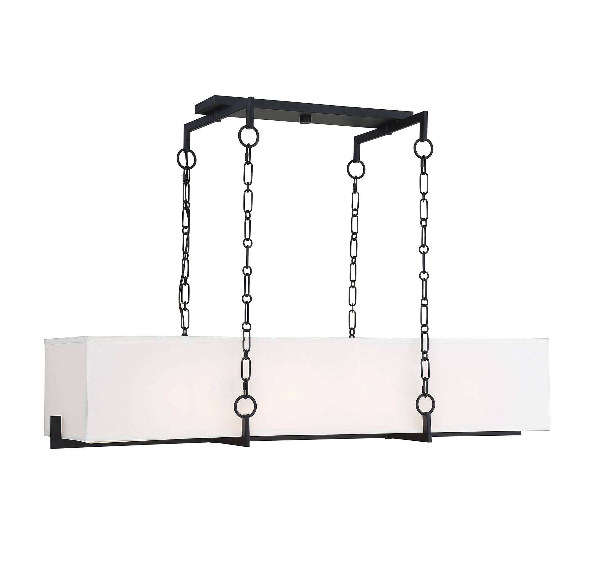 Savoy House 1-8400-8-89 Abbott 8 Light Matte Black Linear Chandelier