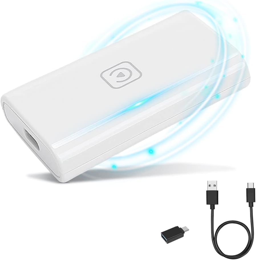 Anpark 2022 Wireless CarPlay Adapter for Factory Wired CarPlay Cars(Compatible with Most car Models), Wireless CarPlay Dongle Convert Wired to Wireless CarPlay,Play for iOS Version