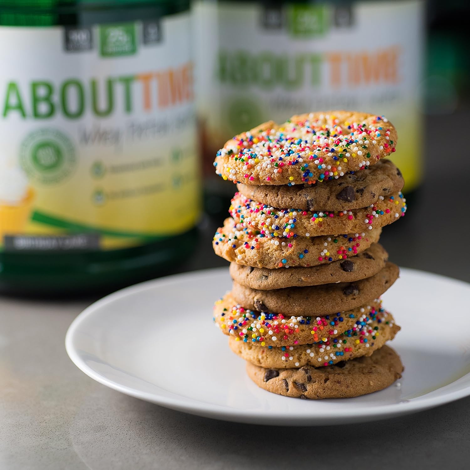 About Time Whey Isolate Protein, Non-GMO, All Natural, Lactose/Gluten Free, 24g of Protein Per Serving (Vanilla - 2 Pounds) Pack of 2