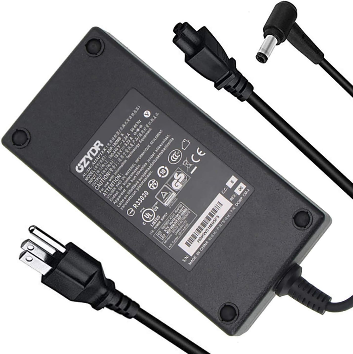 19.5V 9.23A 180W Laptop Charger Fit for Delta ADP-180MB K MSI GS65 GS63VR GT70 GF65 GS75 GS63 GE72 GL62M GS60 GE72VR GE62VR GS73VR GS43VR GE70 WS65 P65 AC Adapter 5.5x2.5mm Pack of 2