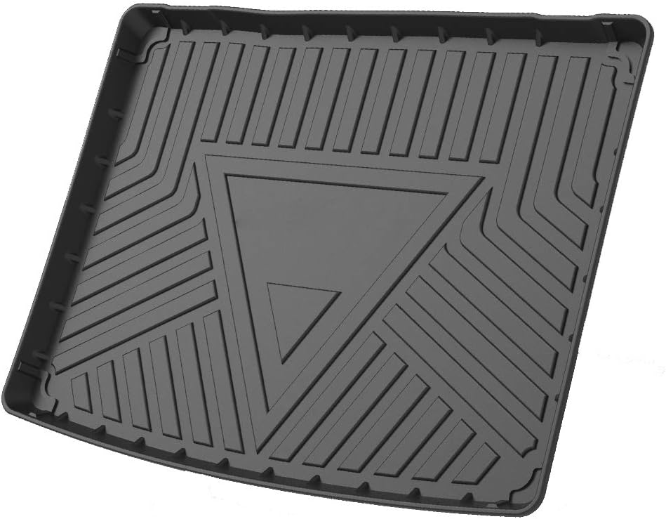 Cqlights Renegade Cargo Liner for Jeep Renegade 2015-2019 2020 Trunk Liner Tray Heavy Duty Rubber Rear Cargo Area Mat Waterproof Protector Floor Mat Black Pack of 2