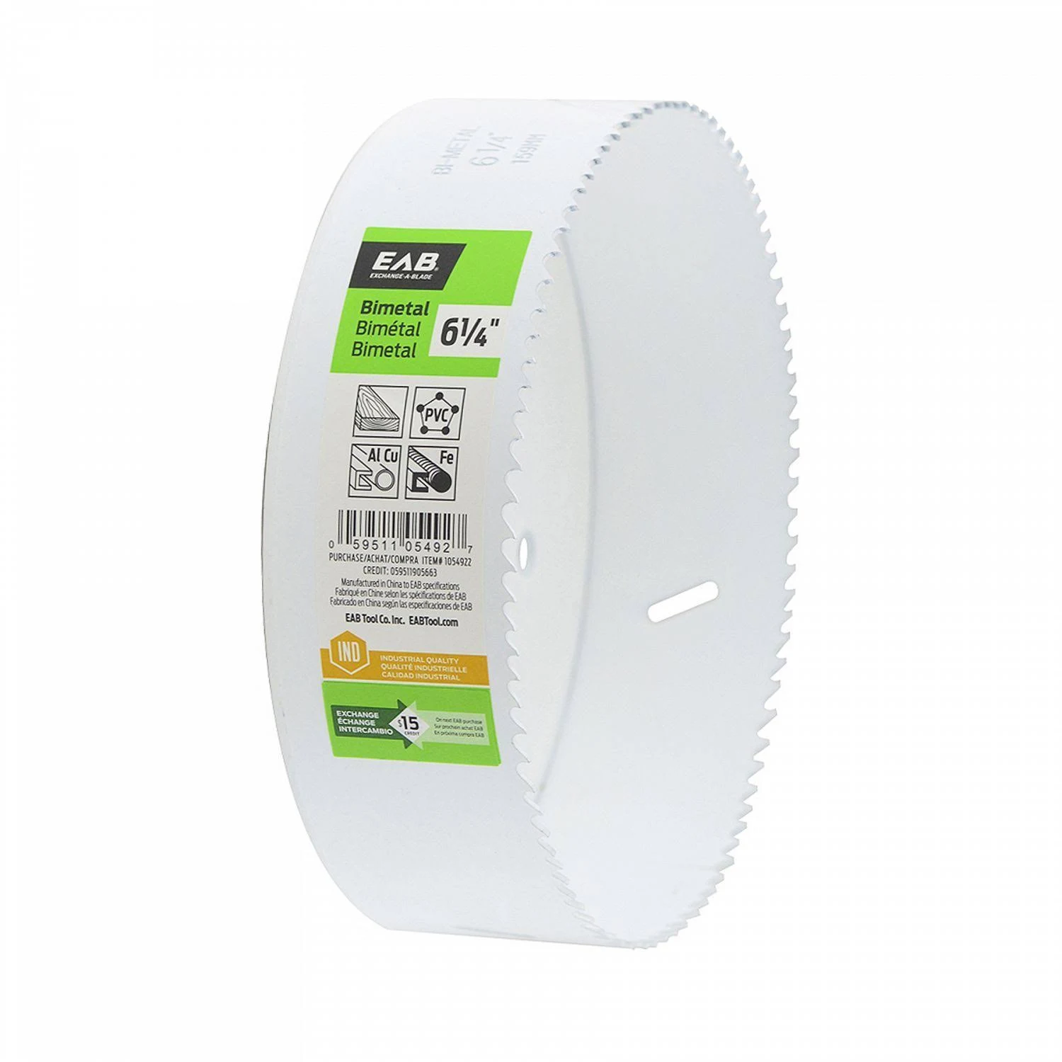 EAB Tool USA 257282 6.25 in. M3 Bi-Metal Industrial Hole Saw Pack of 2