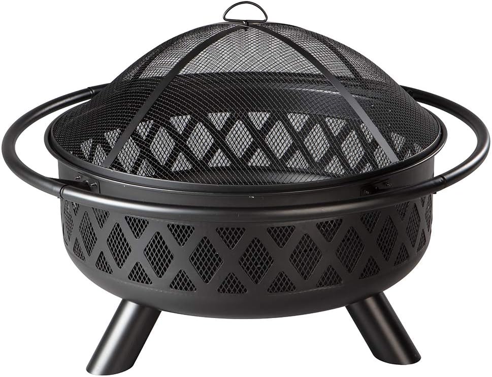 Mr. Bar-B-Q Endless Summer Black Finish Wood Burning Outdoor Fire Pit, Bronze (WAD1010SP)